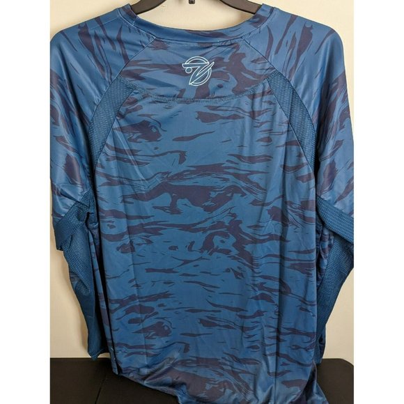 Gillz Mens LS UV Tournament Series V2 Blue Waterman Print LS Fishing Shirt Sz 2X - Picture 2 of 7